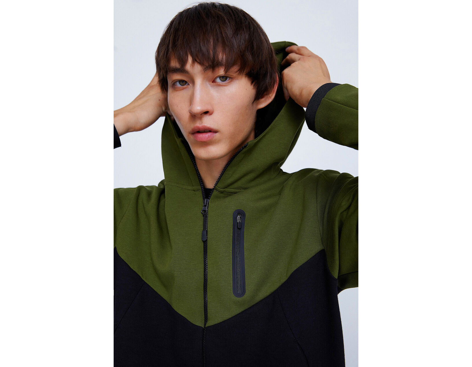 Zara hooded technical sweatshirt